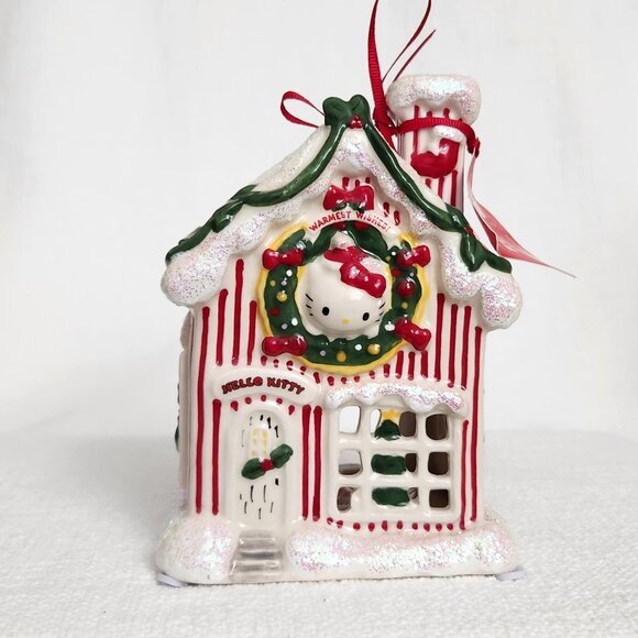 Blue Sky Clayworks x Hello Kitty Christmas Tealight House Warmest Wishes - New - Picture 1 of 6
